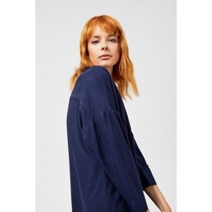 Shirt with decorative buttons - navy blue