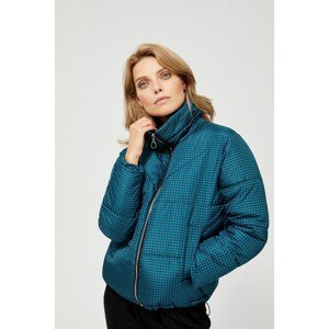 Jacket with a stand-up collar - green