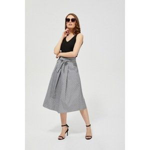 Cotton skirt with a check pattern