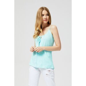 Top with openwork inserts - mint