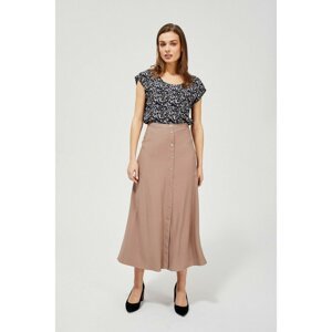 Flared skirt with decorative buttons