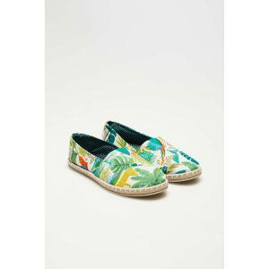 Espadrilles with a tropical pattern