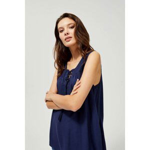 Sleeveless viscose shirt