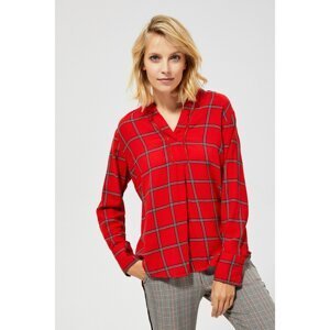 Checked shirt with an openwork insert