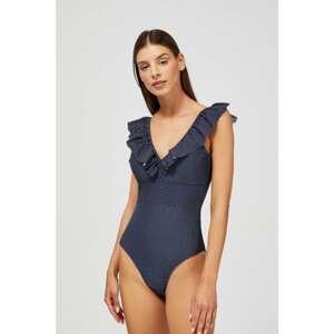 One-piece swimsuit with a frill