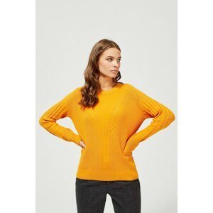 Cable-knit sweater - yellow