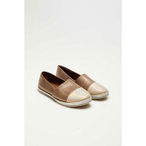 High gloss espadrilles - brown