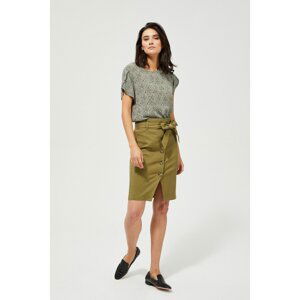 Knotted lyocell skirt - olive
