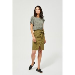 Tied lyocell skirt - olive