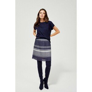 Pleated skirt with stripes