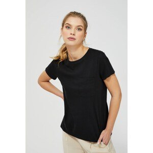 T-shirt with openwork decorations - black