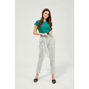 Striped cotton trousers