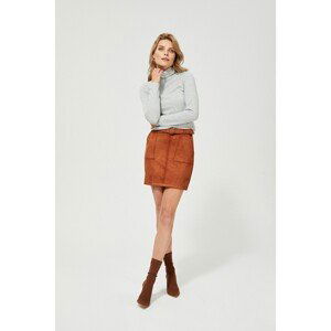 Faux suede skirt