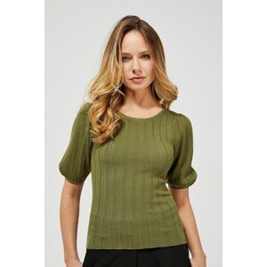 Structural striped sweater - olive