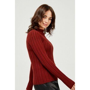 Ribbed sweater - brown