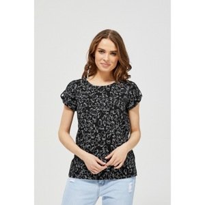 Printed cotton t-shirt - black