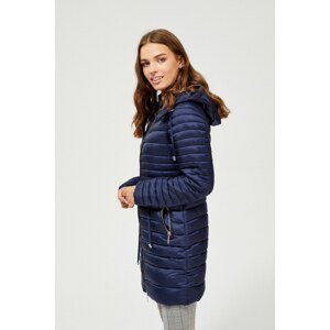 quilted jacket with hood