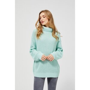 Oversized turtleneck sweater - mint