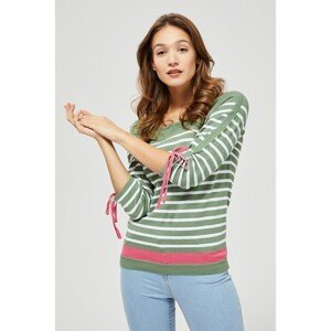 Boat neck sweater - olive