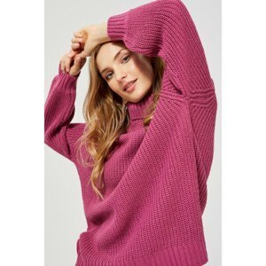 Oversized turtleneck sweater - pink