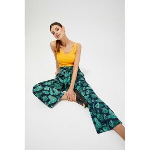 Wide trousers with a print