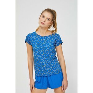Blouse with a print - blue