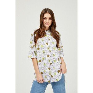 Viscose shirt with a print - white