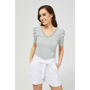 Cotton blouse with stripes