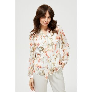 Floral shirt with a metallic thread