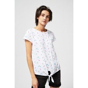 Cotton T-shirt with a binding - white