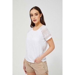 Lace T-shirt - white