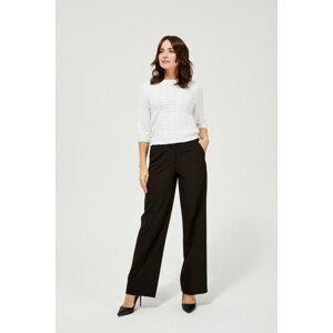 Pants with wide legs - black