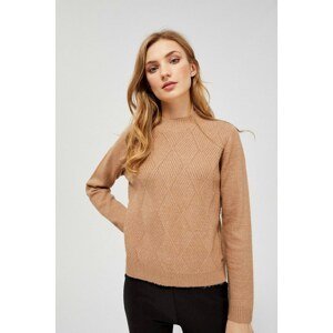 Sweater with a metallic thread - beige
