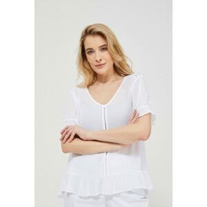 Viscose shirt with a ruffle