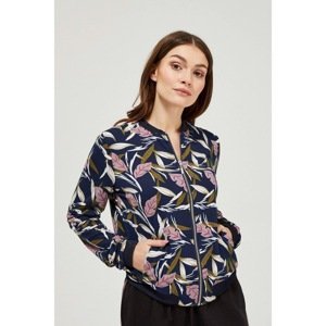Bomber jacket with a floral motif