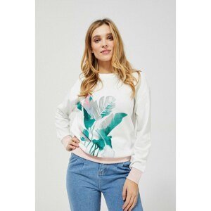 Sweatshirt with a floral motif
