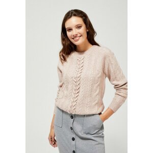 Cable-knit sweater - pink