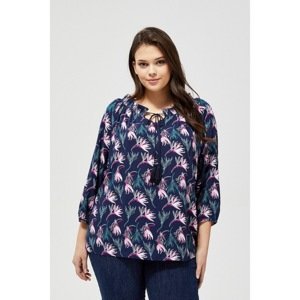 Shirt blouse with a print