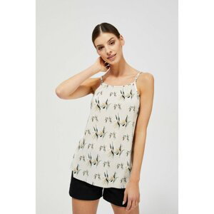 Blouse with straps with a print