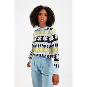 Trendyol Light Blue Jacquard Knitwear Sweater