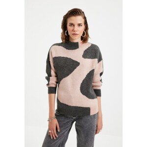 Trendyol Anthracite Jacquard Knitwear Sweater