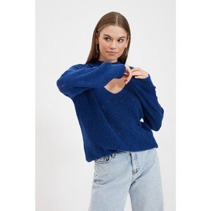 Trendyol Blue Collar Detailed Knitwear Sweater
