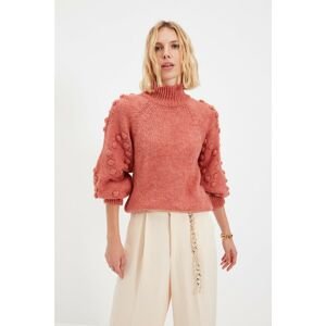 Trendyol Salmon Sleeve Detailed Gradient Knitwear Sweater