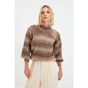 Trendyol Camel Sleeve Detailed Gradient Knitwear Sweater