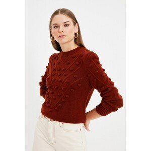 Trendyol Taba Knitted Detailed Knitwear Sweater