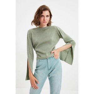 Trendyol Mint Slit Detailed Knitwear Sweater