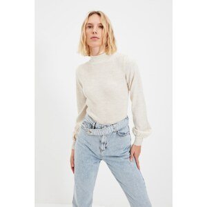 Trendyol Stone Back Detailed Knitwear Sweater With Bottom Snap