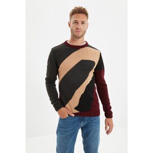 Trendyol Anthracite Men's Crew Neck Slim Fit Knitwear Sweater