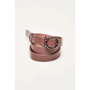 Belt with a decorative buckle - pink