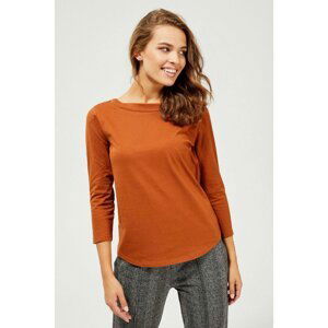 Basic cotton blouse - brown